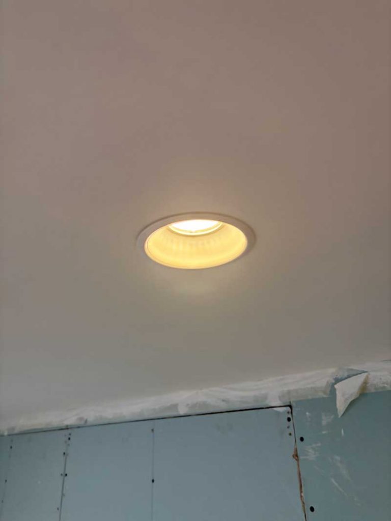 Recessed ceiling lights.
